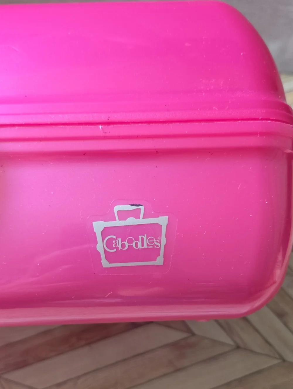 Vintage Y2K Caboodles Hot Pink Makeup Organizer Train Case Beauty Box